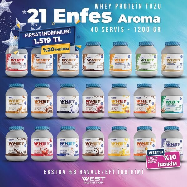 Whey Protein Tozu 1200 gram 40 Servis