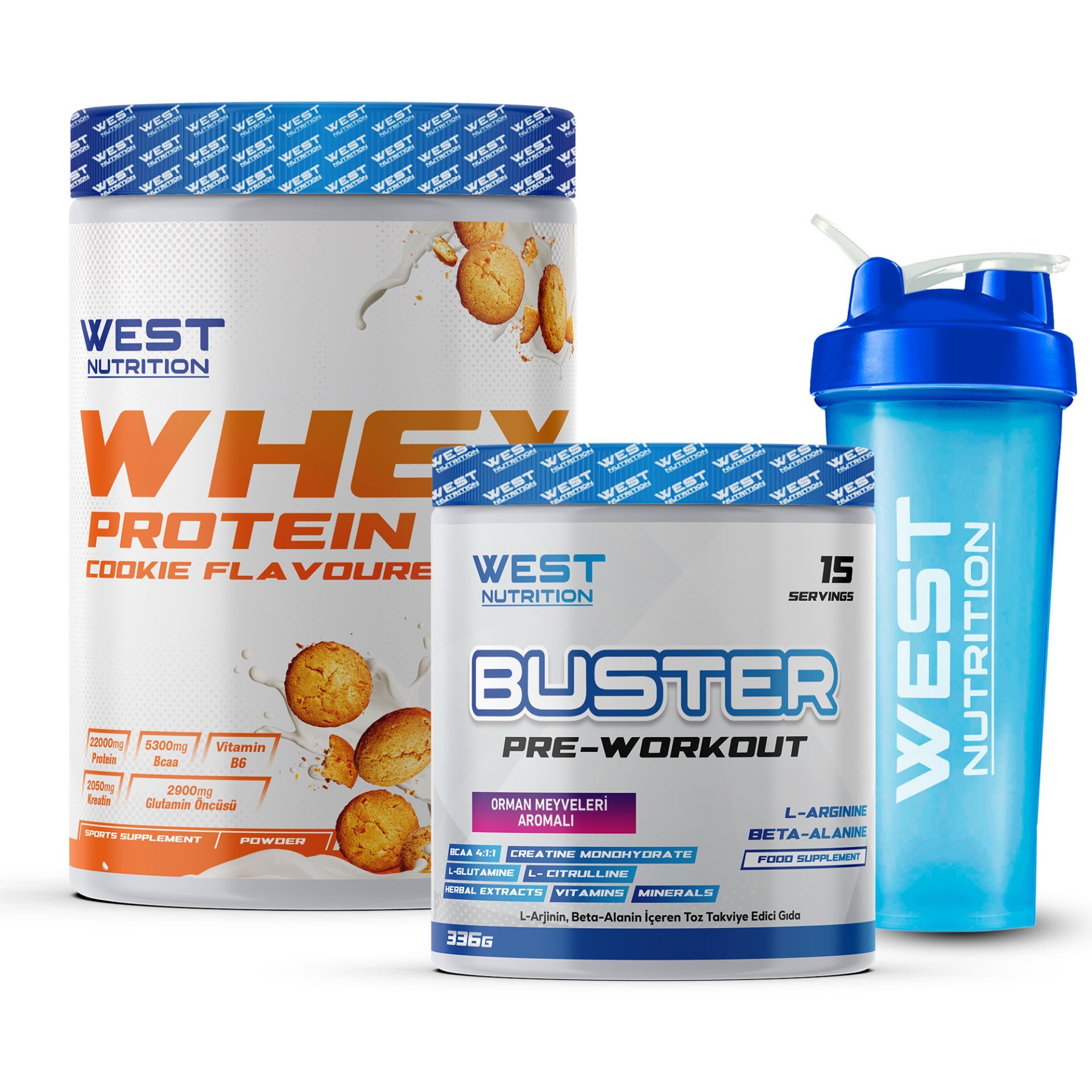 Whey Protein Tozu 540 gr - Buster 336 gr Preworkout Paketi