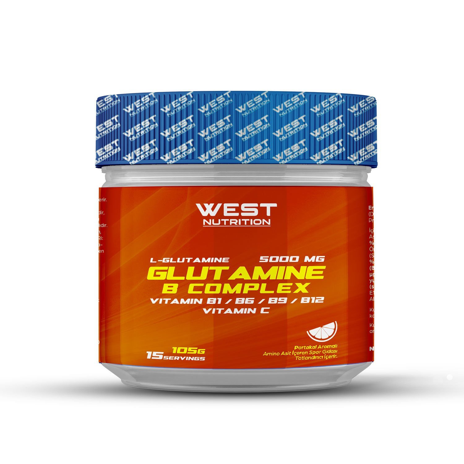 L-Glutamin Vitamin B Kompleks 105 gr 15 Servis Portakal Aromalı