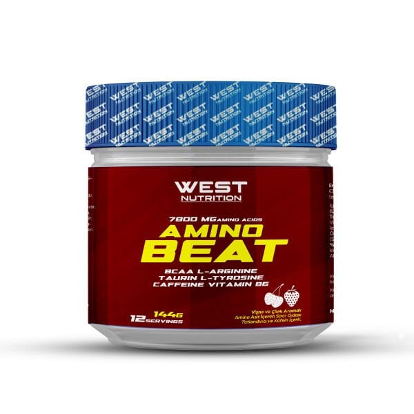 Amino Beat BCAA, L-Arjinin, Kafein, Tirozin - Vişne ve Çilek Aromalı 144 gr 12 Servis