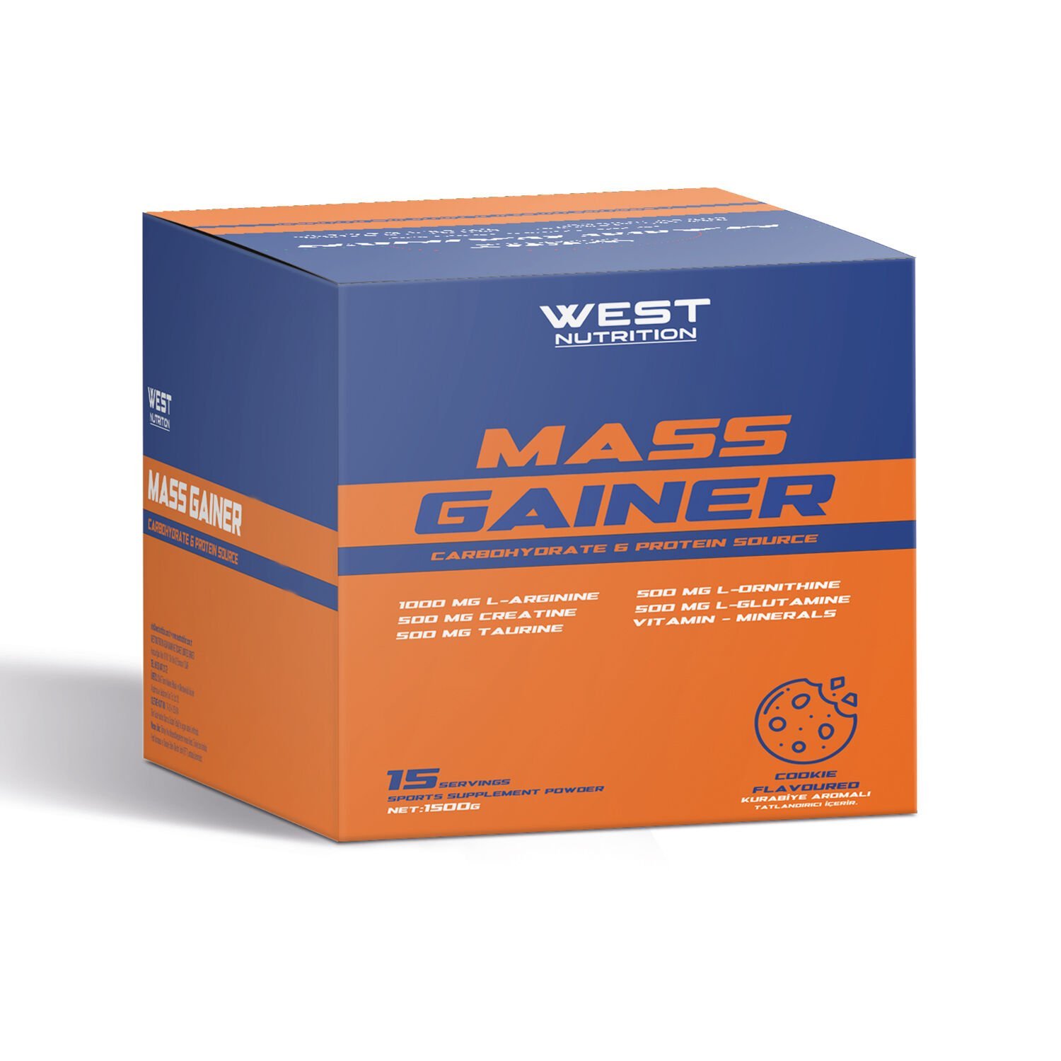 Mass Gainer Karbonhidrat Tozu 1500 gr 15 Saşe Kurabiye Aromalı
