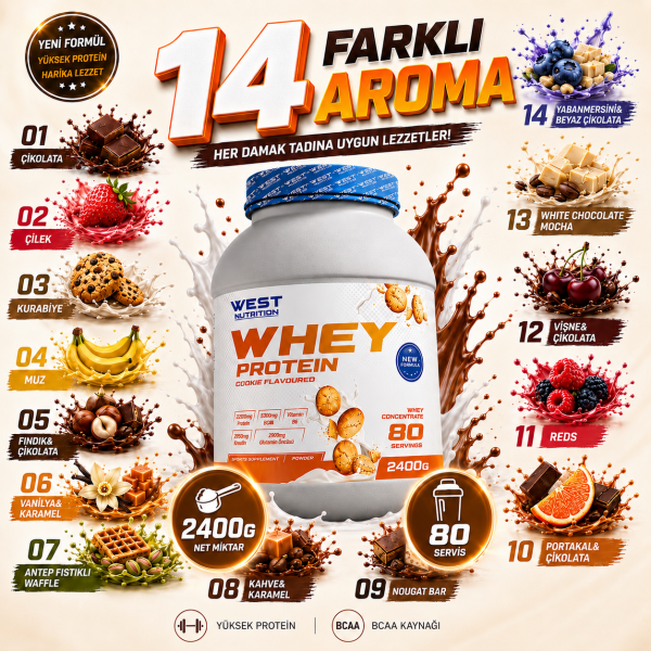 Whey Protein Tozu 2400 gr 80 Servis