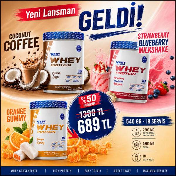 Whey Protein Tozu 540 gr 18 Servis Ailenin Yeni Üyeleri