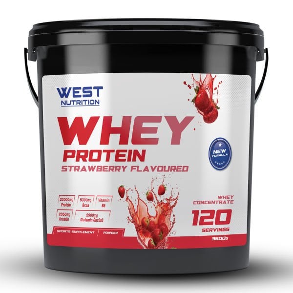 Whey Protein Tozu 3600 gr 120 Servis Çilek - Tek Servis BCAA Plus Şase