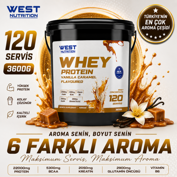 Whey Protein Tozu 3600 gr 120 Servis