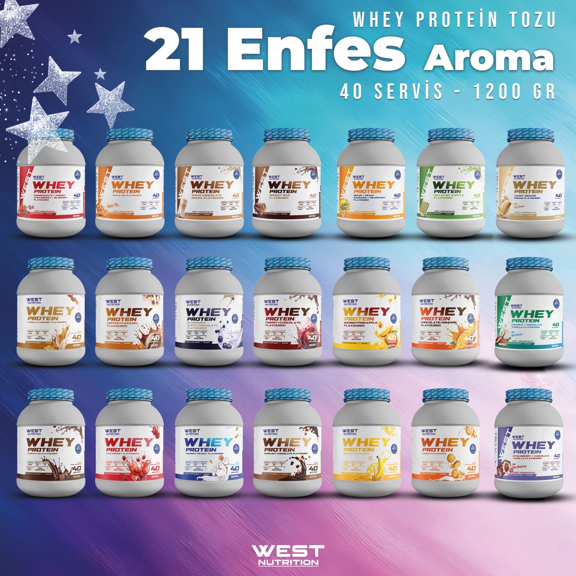 Whey Protein Tozu 1200 gram 40 Servis