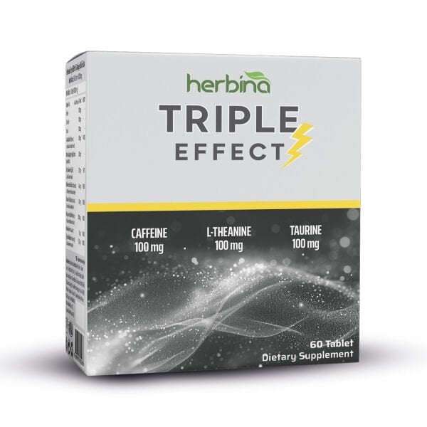 Triple Effect Kafein L-Teanin Taurin 60 Tablet