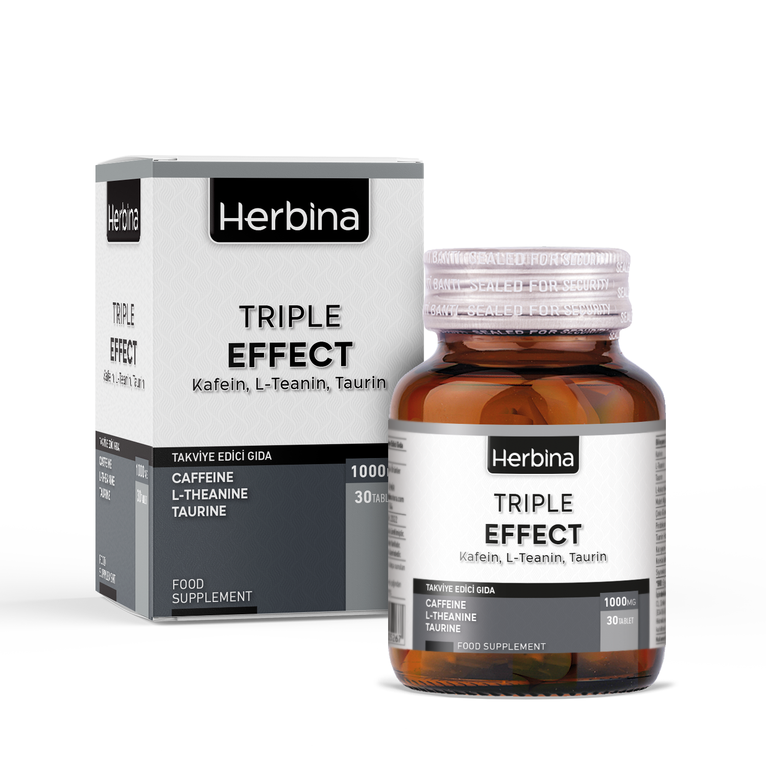 Triple Effect Kafein L-Teanin Taurin 30 Tablet