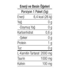 L-Karnitin Taurin 30 Saşe Limon Aromalı