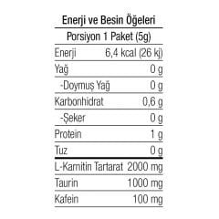 L-Karnitin Taurin 30 Saşe Limon Aromalı