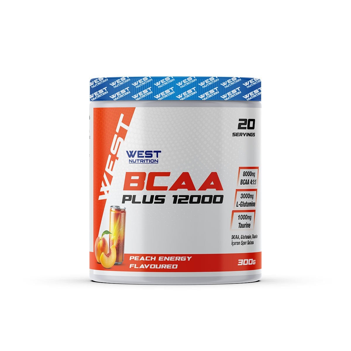 Bcaa Plus 12000 Glutamin Taurin 300 gr (20 Servis) Enerji İçeceği Şeftali