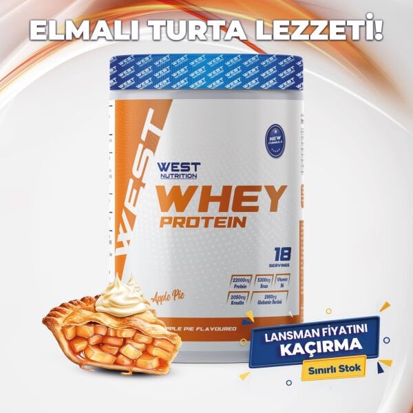 Whey Protein Tozu 540 gr 18 Servis Apple Pie Elmalı Turta