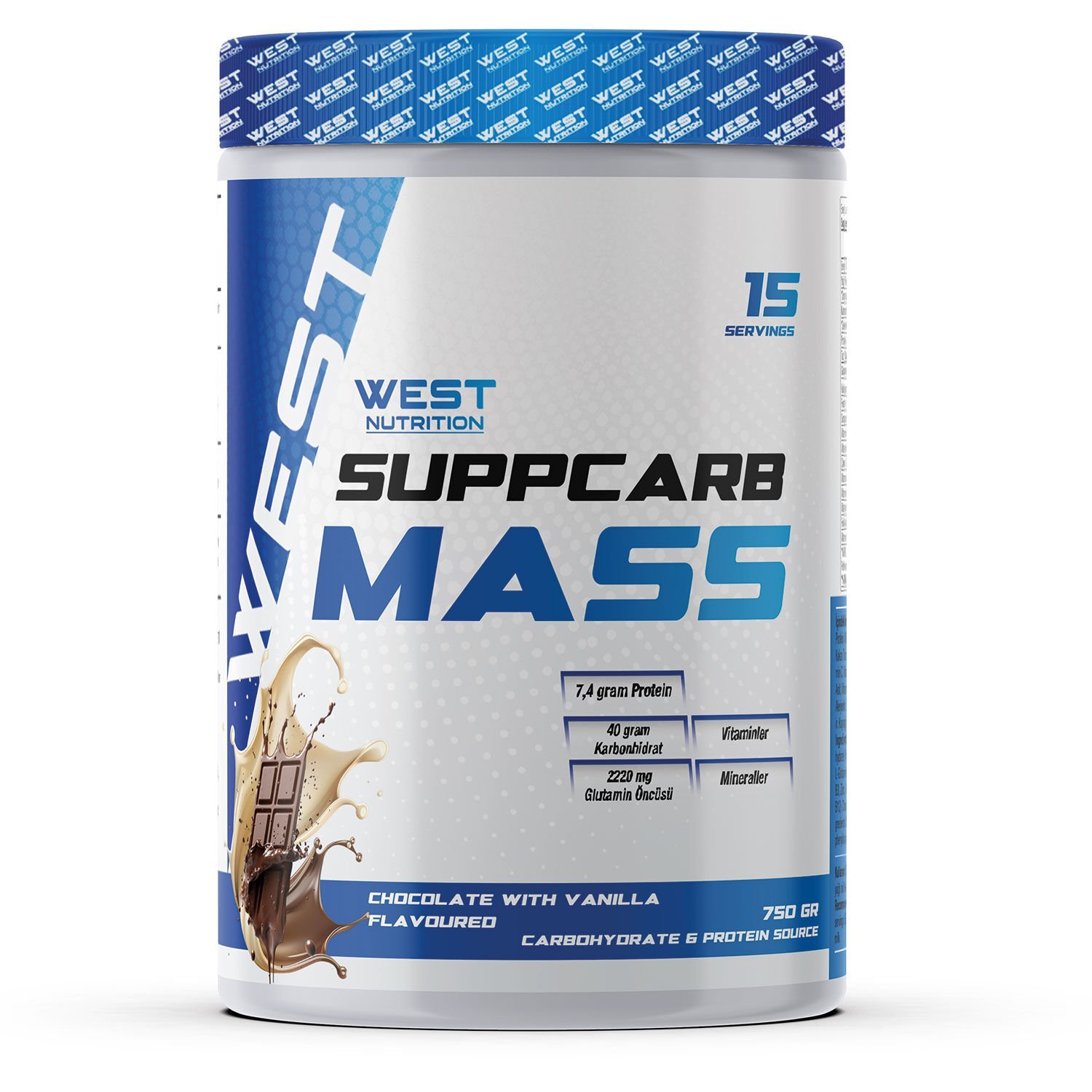 SUPPCARB MASS Karbonhidrat Tozu 750 gr 15 Servis