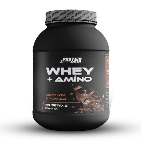 Whey + Amino Protein Tozu 2340 gram 78 Servis Çikolata - 700 ml Shaker