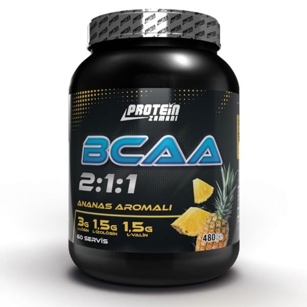 BCAA 2:1:1 480 gram 60 Servis Ananas Aromalı Tek Servis Whey Protein Tozu