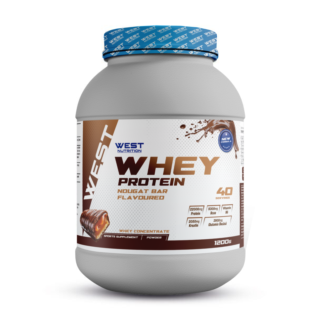 Whey Protein Tozu 1200 gram 40 Servis Nougat Bar Aromalı