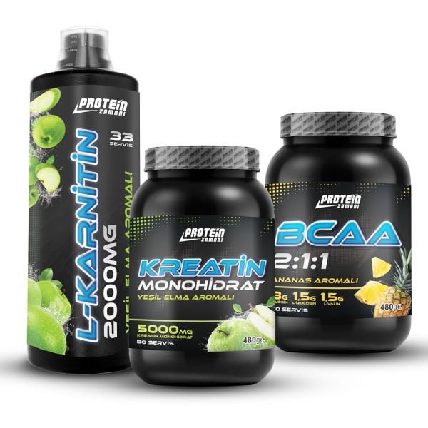 BCAA 2:1:1 + Kreatin Monohidrat + L-Karnitin Paketi Tek Servis Preworkout Saşe