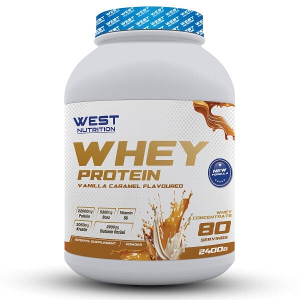 Whey Protein Tozu 2400 gr 80 Servis Vanilya Karamel