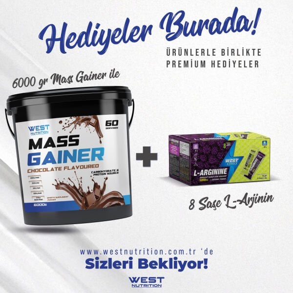 Mass Gainer Karbonhidrat Tozu 6000 gr 60 Servis