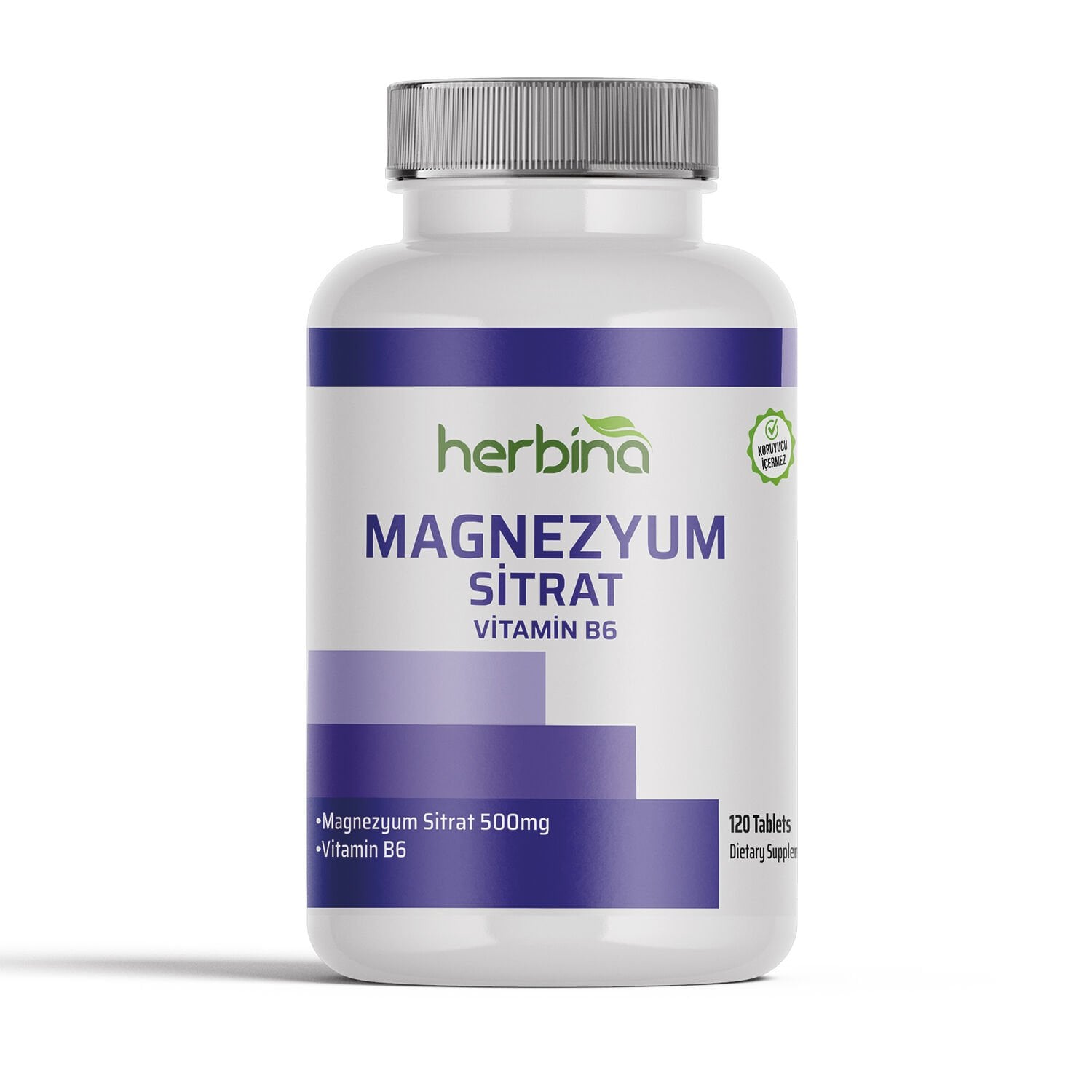 Magnezyum Sitrat +Vit B6 500 mg 120 Tablet