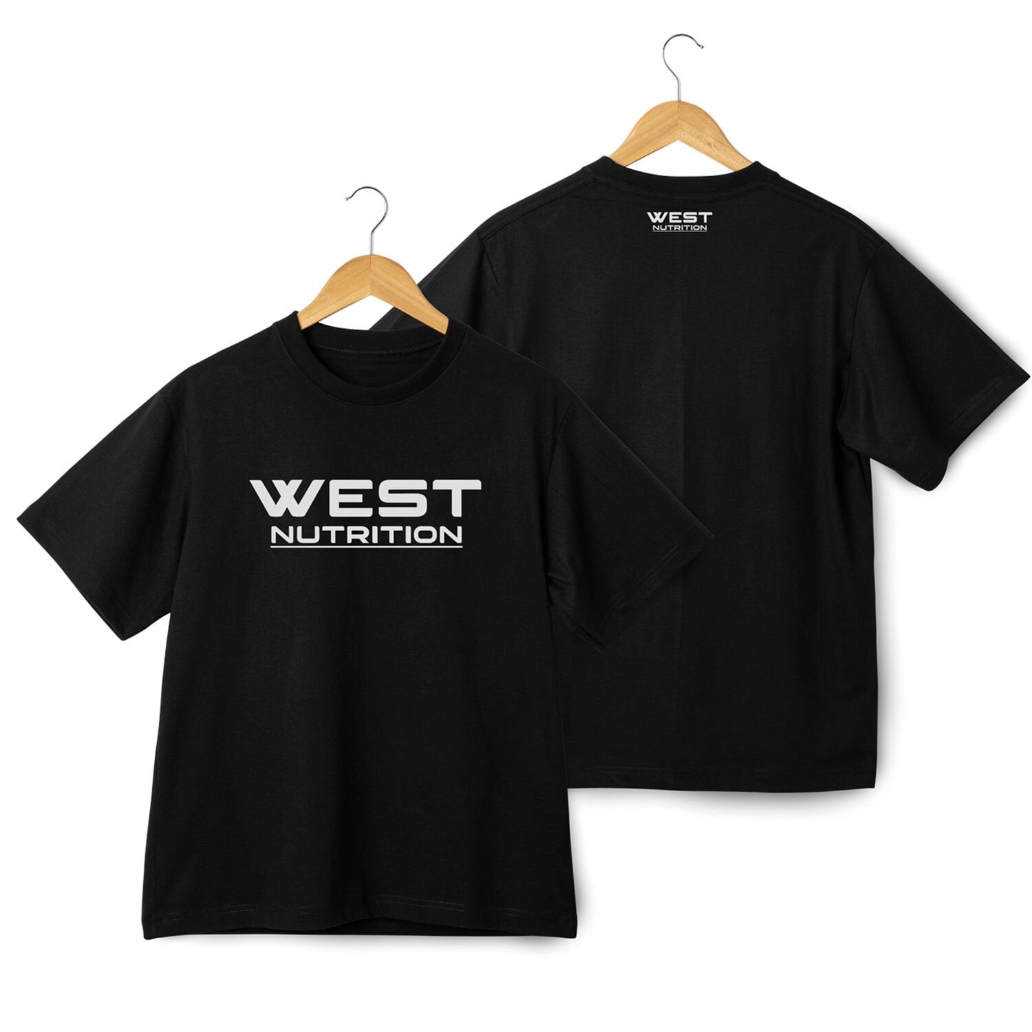 West Nutrition Logo Baskılı T-Shirt Oversize L-XL - Mavi