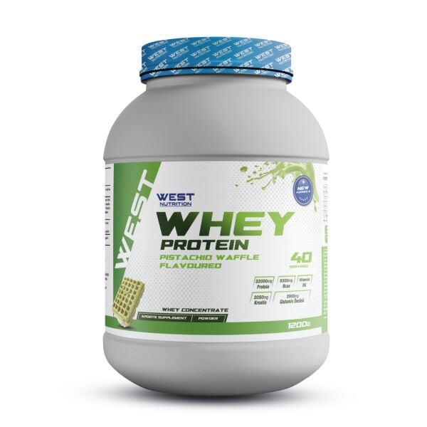 Whey Protein Tozu 1200 gram 40 Servis Antep Fıstıklı Waffle Aromalı