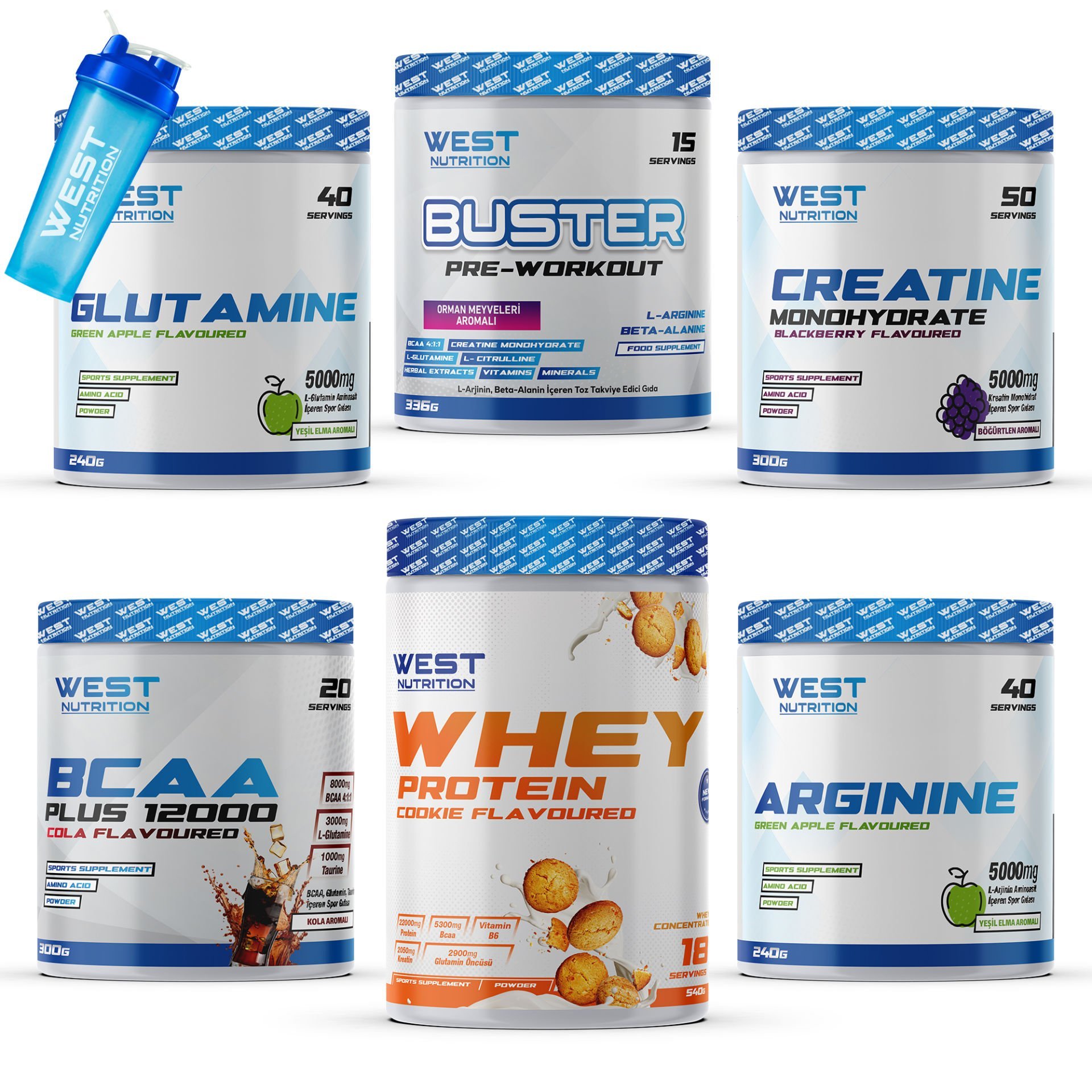 West Nutrition Whey Protein ve 6lı Small Amino Asit Paketi