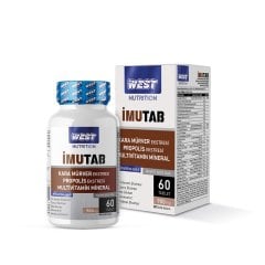 İmutab Kara Mürver (Sambucus) & Propolis Ekstreli MULTİVİTAMİN MİNERAL 60 Tablet x 900 mg Tek Servis Whey Protein Tozu
