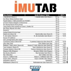 İmutab Kara Mürver (Sambucus) & Propolis Ekstreli MULTİVİTAMİN MİNERAL 60 Tablet x 900 mg Tek Servis Whey Protein Tozu
