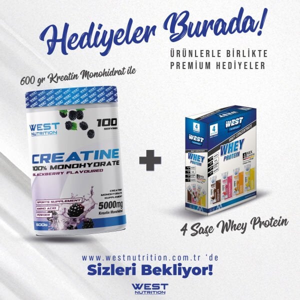 Kreatin Monohdirat 600 gr 100 Servis Aroma Seçenekli