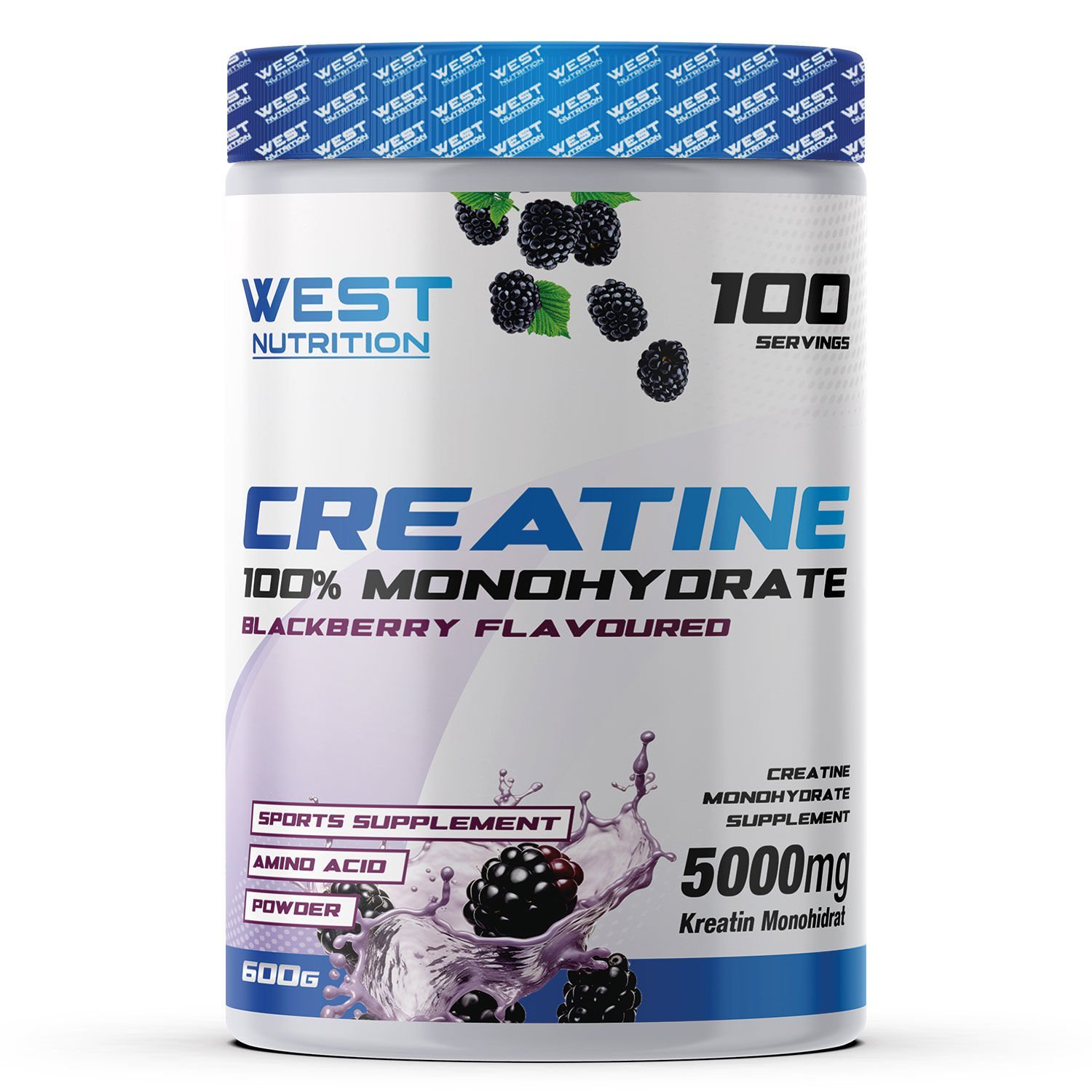 Kreatin Monohdirat 600 gr 100 Servis Aroma Seçenekli Tek Servis L-Karnitin - Böğürtlen - Tek Servis Whey Protein Tozu