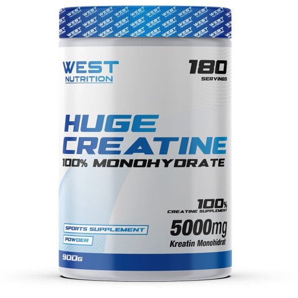 Huge Creatine Kreatin Monohidrat 900 gr 180 Servis Aromasız Tek Servis Preworkout Saşe - Tek Servis BCAA Saşe