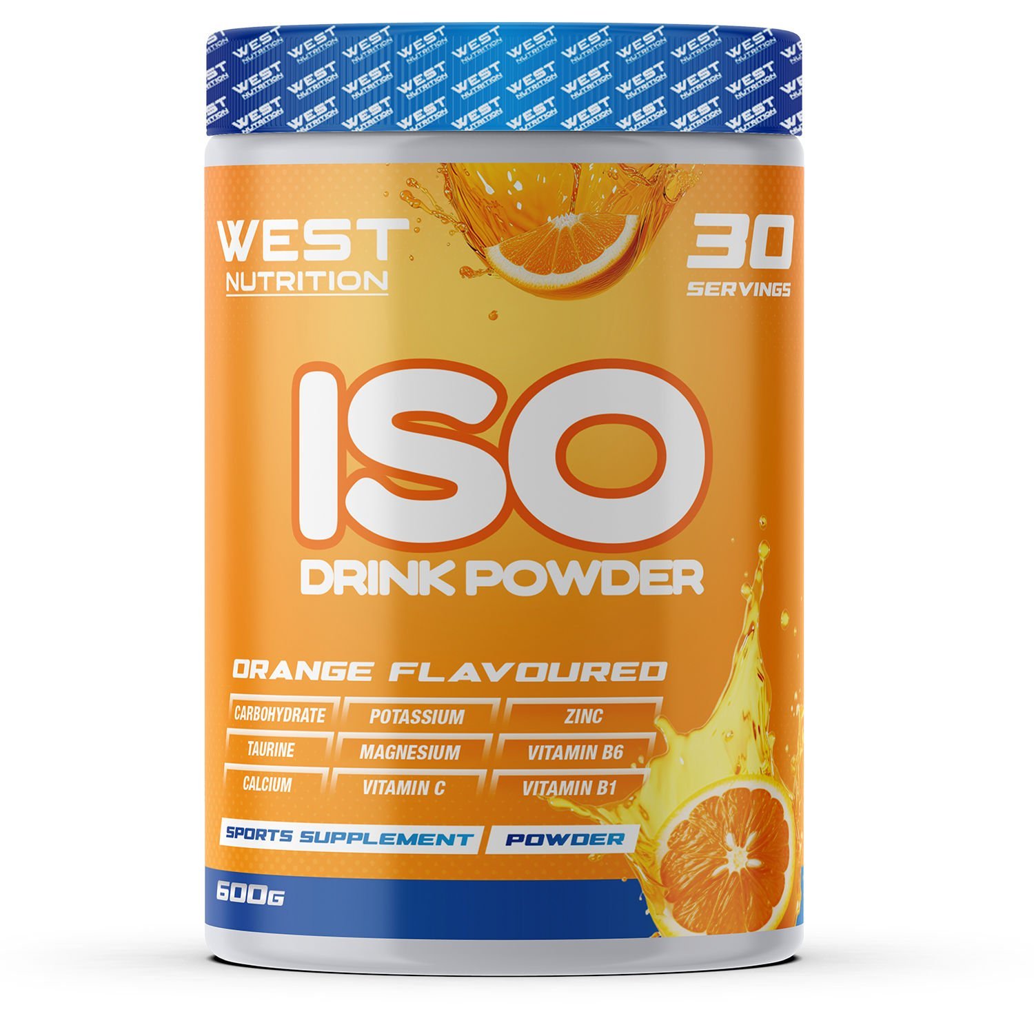 ISO Drink Powder İzotonik Toz Spor İçeceği 30 Servis 600 g Portakal Aromalı Tek Servis Whey Protein Tozu