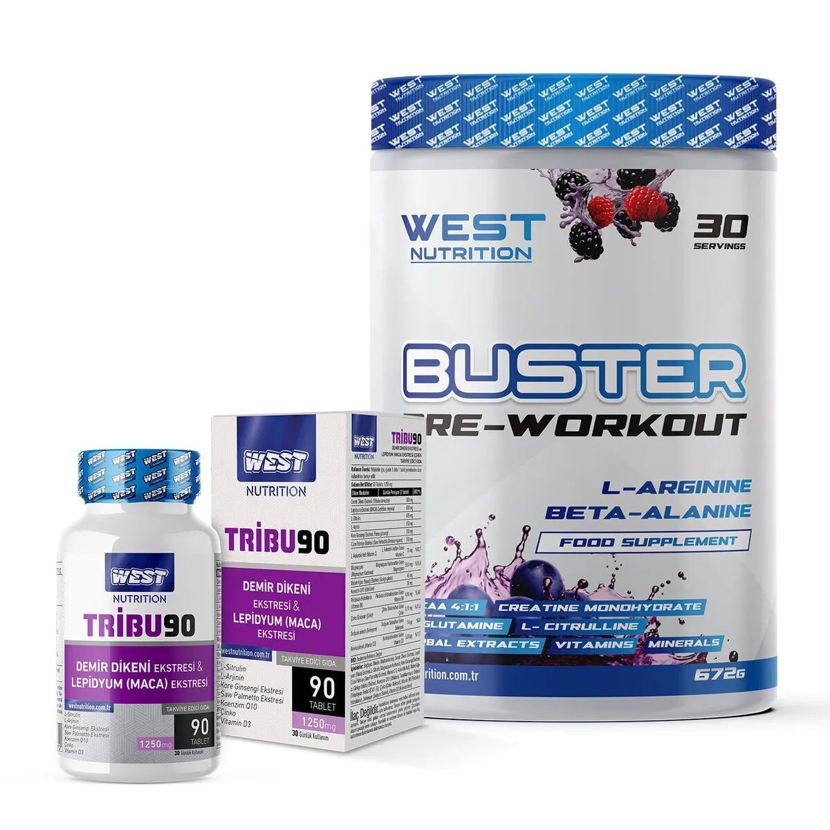 Buster Preworkout + Tribu90 Tribulus 90 Tablet Paketi