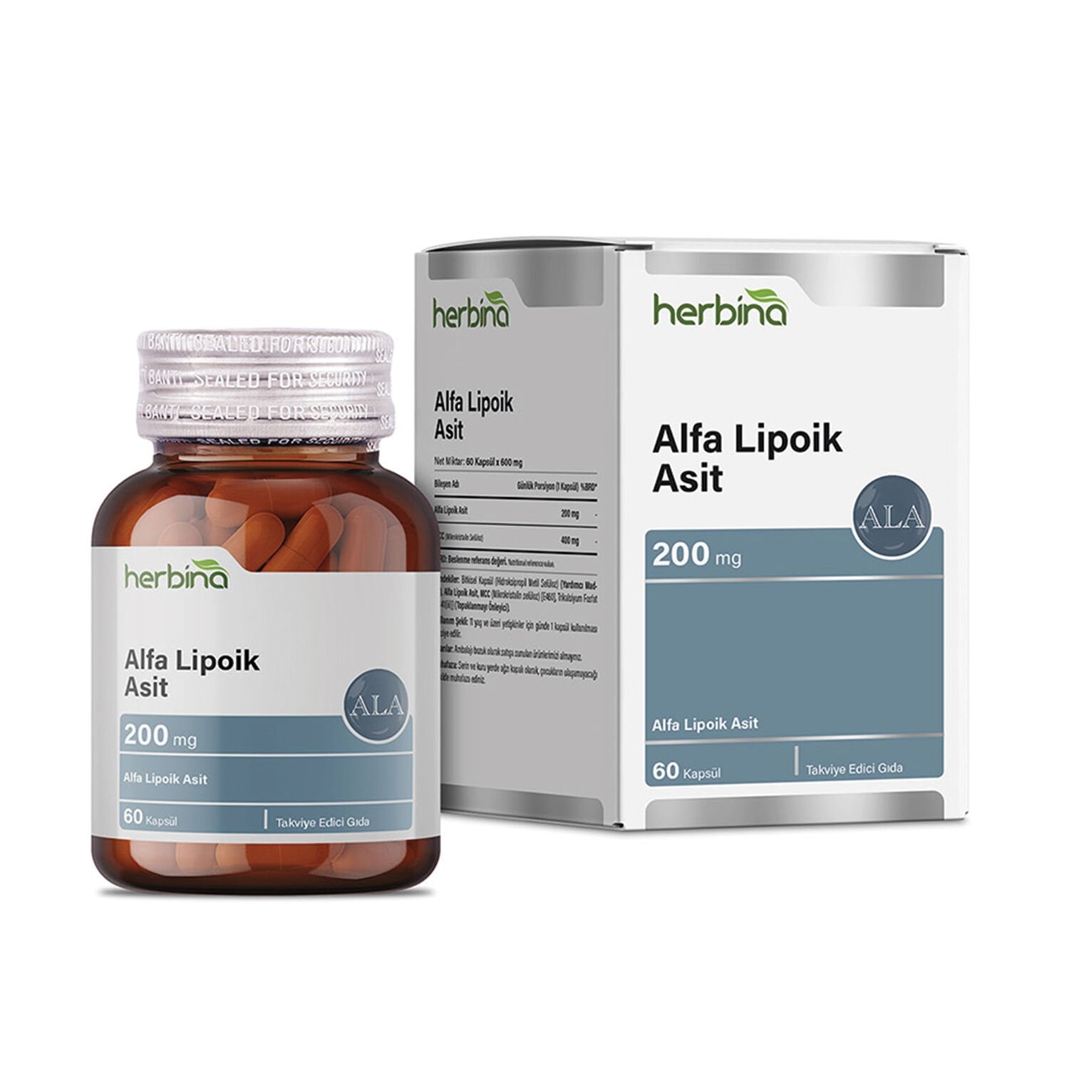 Alpha Lipoic Acid - Alfa Lipoik Asit 200 mg 60 Kapsül