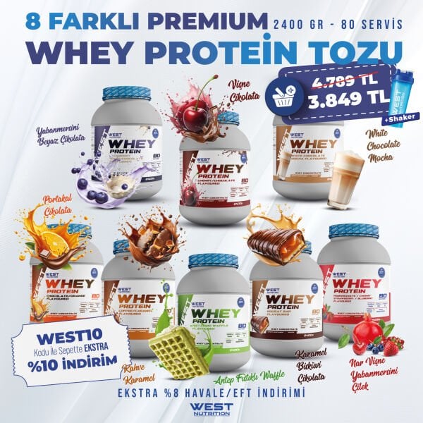 Whey Protein Tozu 2400 gr 80 Servis LANSMAN Ekonomik Whey