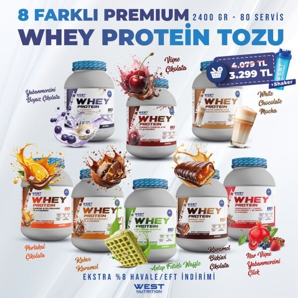 Whey Protein Tozu 2400 gr 80 Servis LANSMAN Ekonomik Whey