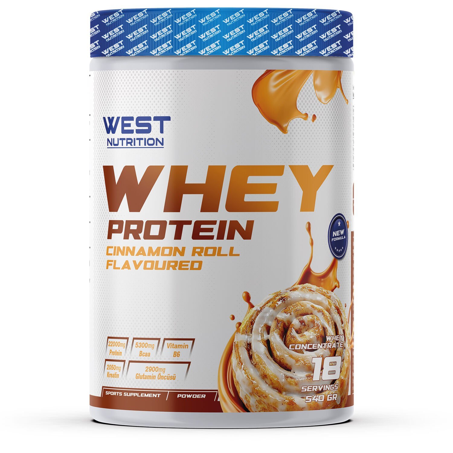 Whey Protein Tozu 540 gr 18 Servis Cinnamon Roll (Tarçınlı Çörek) Aromalı