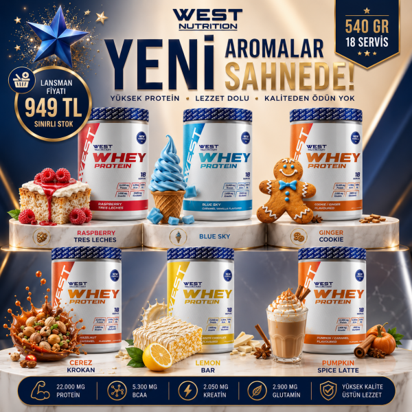 Whey Protein Tozu 540 gr 18 Servis Aromanın Yıldızları