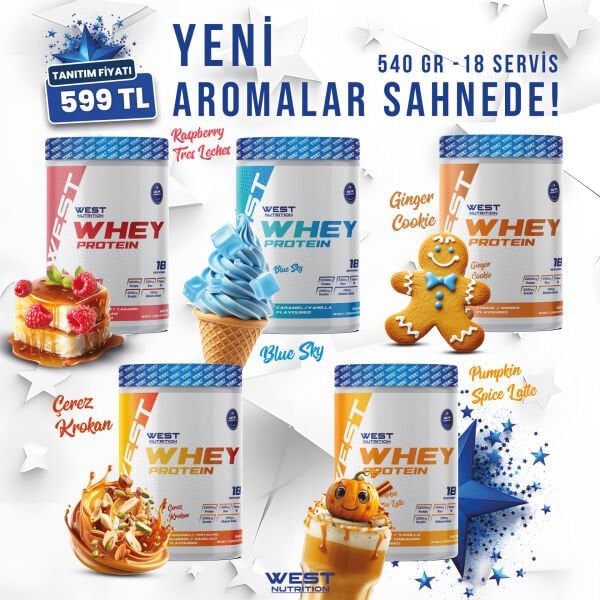 Whey Protein Tozu 540 gr 18 Servis Aromanın Yıldızları
