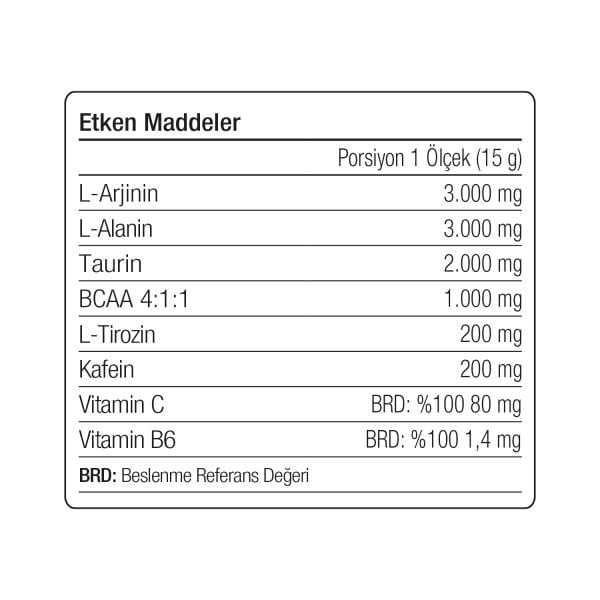 Buster Base Preworkout 225 gr 15 Servis