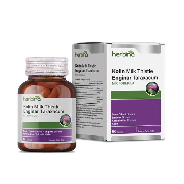 Kolin Milk Thistle Enginar Taraxacum 60 Kapsül