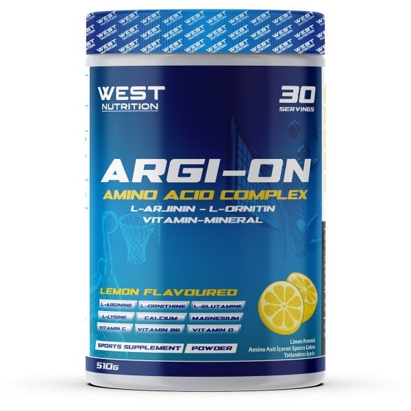 ARGION L-Arjinin L-Ornitin Amino Asit Kompleks 510 gr 30 Servis Limon Aromalı