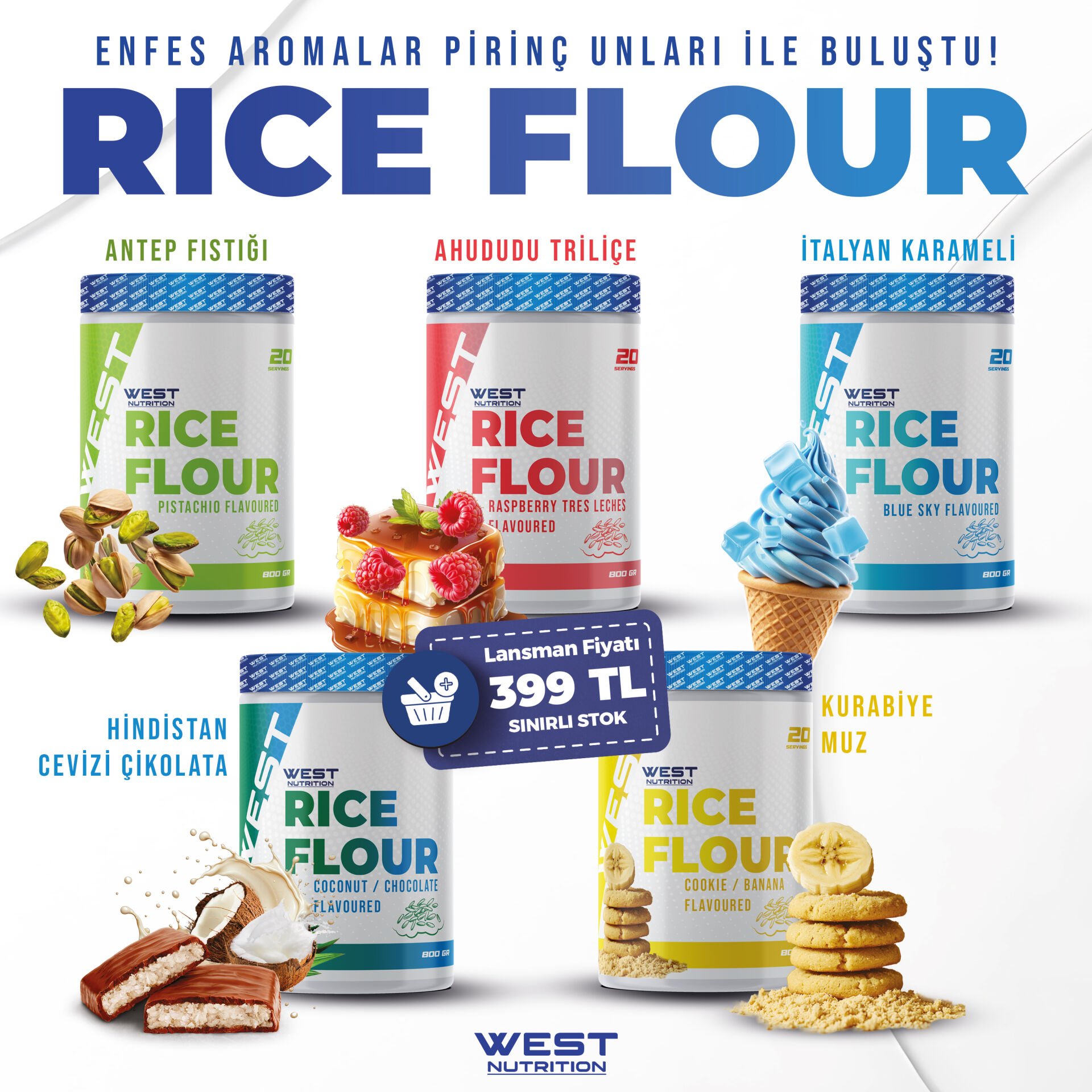 Pirinç Unu Rice Flour 800 gr 20 Servis Fiyatı