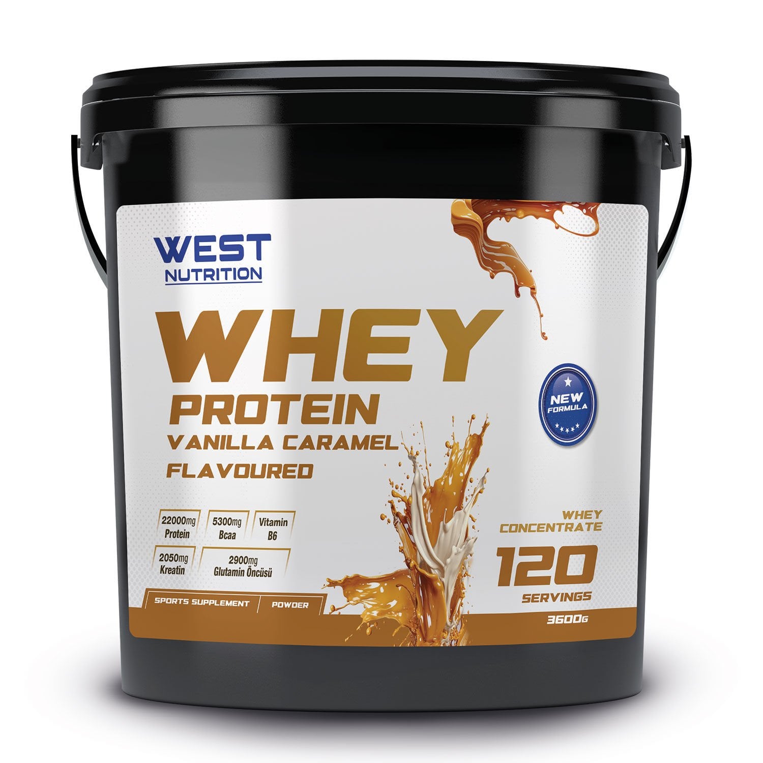 Whey Protein Tozu 3600 gr 120 Servis Vanilya&Karamel