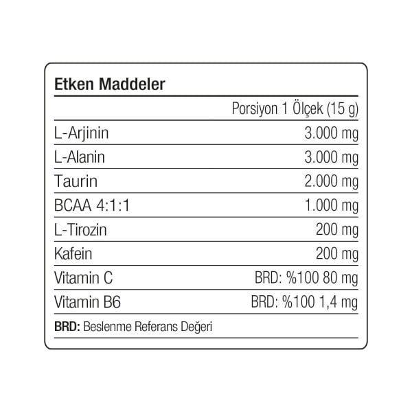 Buster Base Preworkout 225 gr 15 Servis Vişne&Çilek