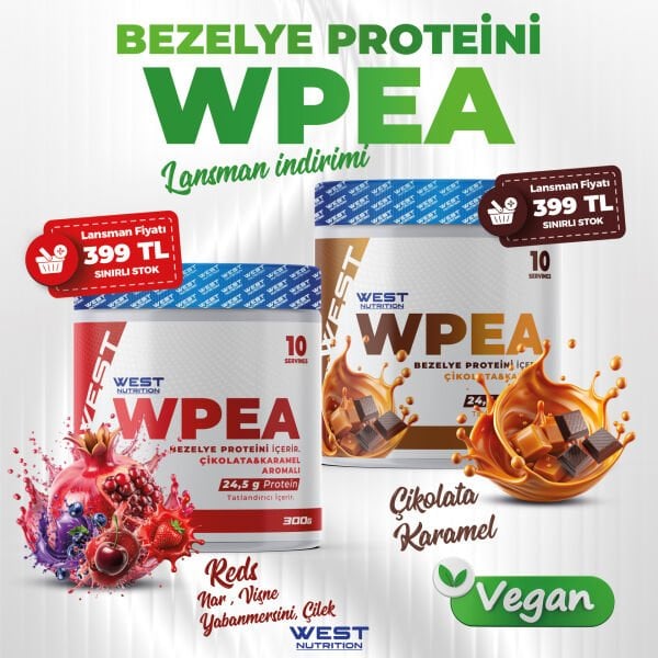 WPEA Bezelye Protein Tozu 300 gr 10 Servis Vegan