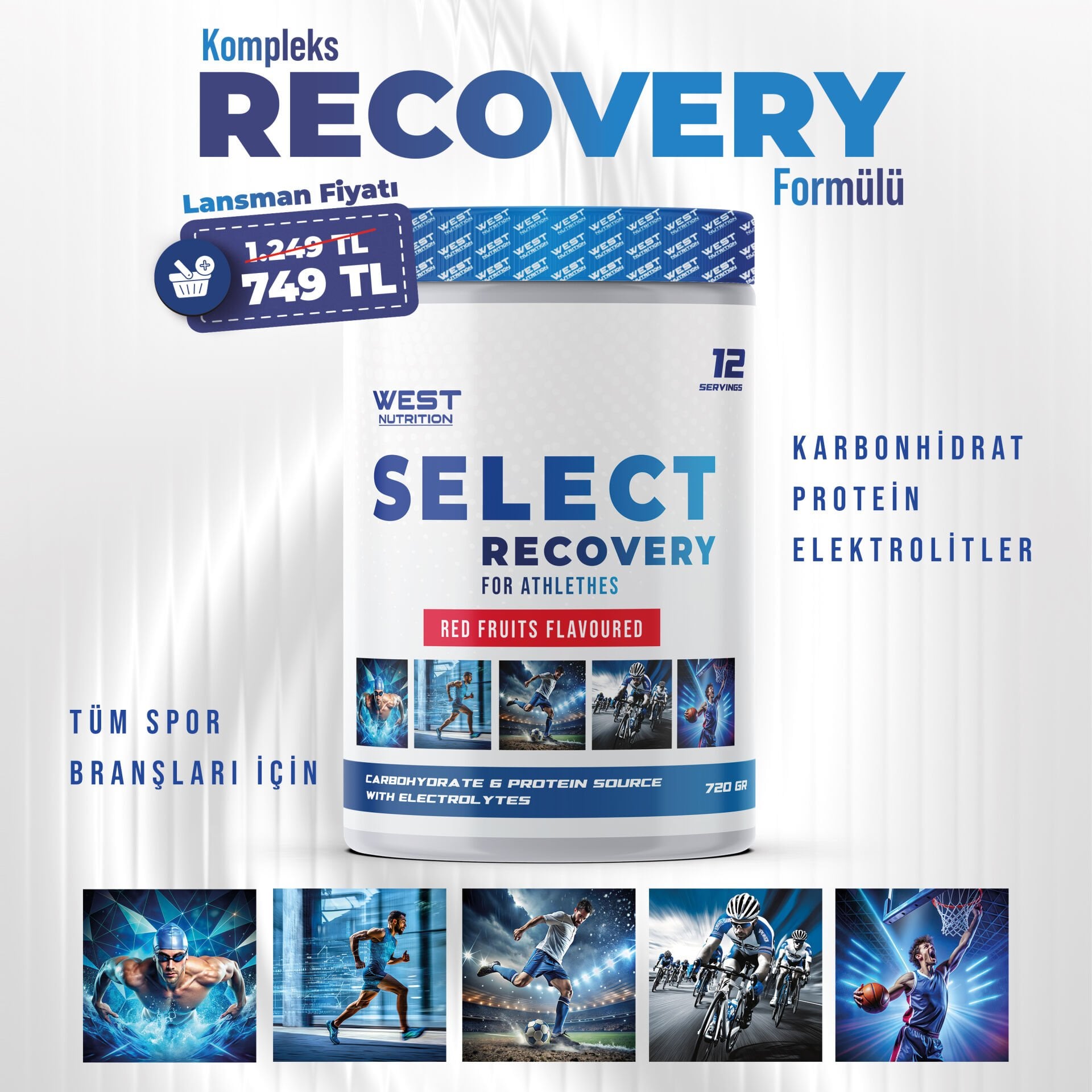 Select Recovery 720 gr 12 Servis Reds