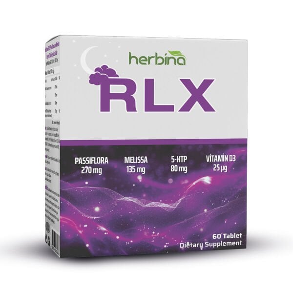 RLX Passiflora 5-HTP (5-Hidroksitriptofan) Sarı Kantaron Melisa 60 Tablet