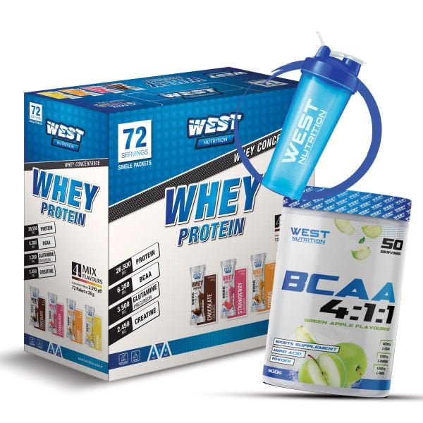 Whey Protein Tozu 72 Saşe - BCAA 4:1:1 500 gram Paketi
